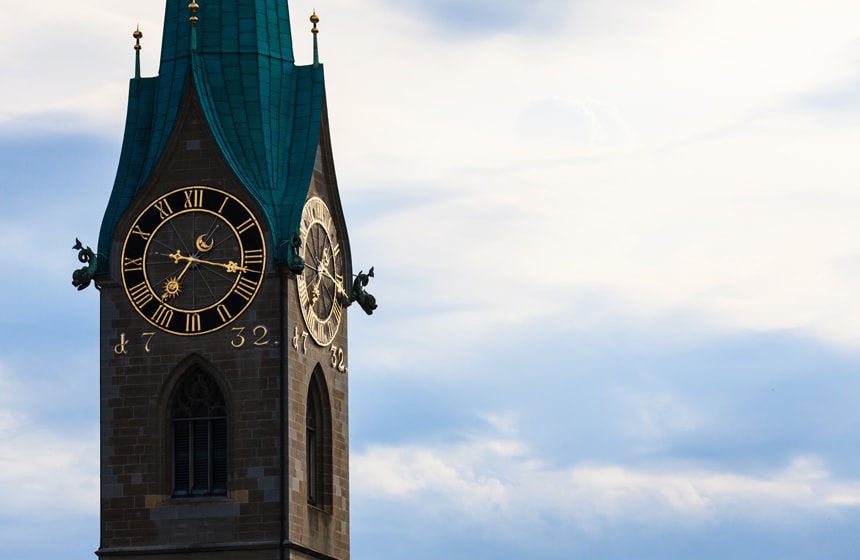Die Kirche St. Peter als Sehenswürdigkeit in Zürich