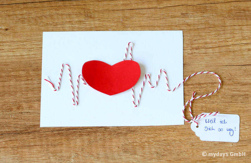 schöne Valentinskarten von Herzen