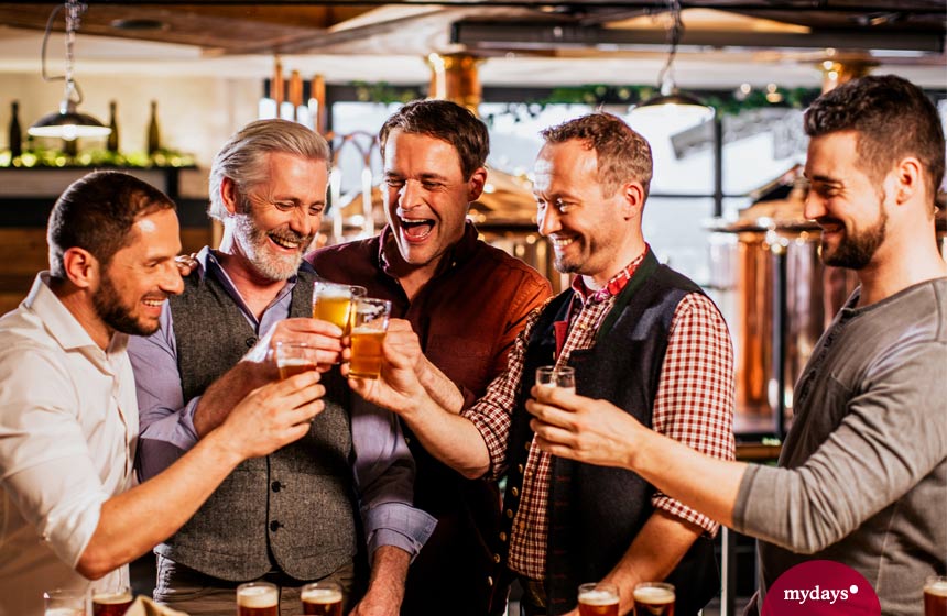 Männer Bier Lachen