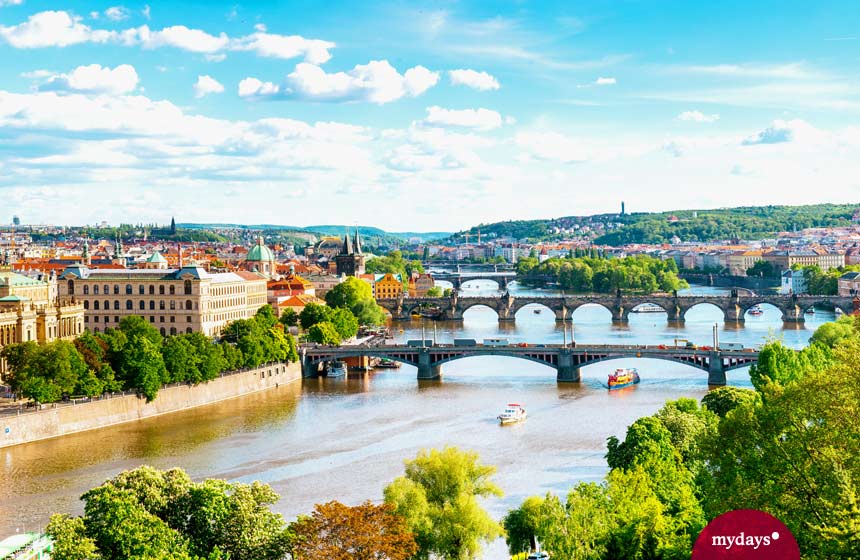 Prag Fluss Brücken